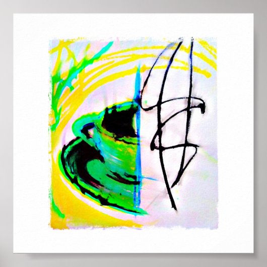 モーニングコーヒぼやけーポスター ポスター (正面)