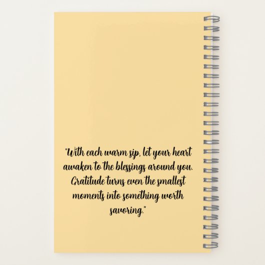 モーニングコーヒーと感謝の日記 ノートブック (裏面)