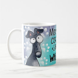 モーニングコーヒーと私のウィペット コーヒーマグカップ