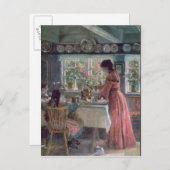 モーニングコーヒーを注ぐ， 1906 ポストカード (正面/裏面)