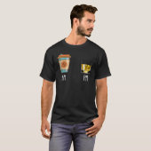 モーニングコーヒーウイスキー夕べラテAM W Tシャツ (正面フル)
