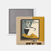 モーニングコーヒーウェイクアップデコール マグネット (正面/裏面)