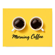 モーニングコーヒーカップ 上から見る 黄色 ミニマリスト