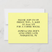 モーニングコーヒークラッチクラッチパーティの招待状 招待状 (裏面)