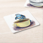 モーニングコーヒーツイートコースター スクエアペーパーコースター (アングル)