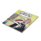 モーニングコーヒードリンカーズおもしろい漫画ストリップ タイル (側面)