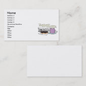 モーニングコーヒードーナツ及び新聞紙デザイン 名刺 (正面/裏面)