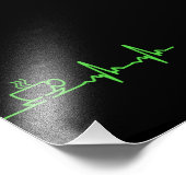 モーニングコーヒーハートビートEKG フォトプリント            (角)