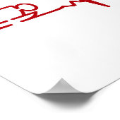 モーニングコーヒーハートビートEKG ポスター (角)