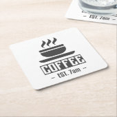 モーニングコーヒーフィックスのコースター スクエアペーパーコースター (アングル)