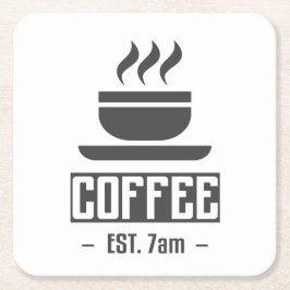 モーニングコーヒーフィックスのコースター スクエアペーパーコースター