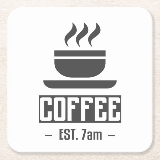 モーニングコーヒーフィックスのコースター スクエアペーパーコースター (正面)