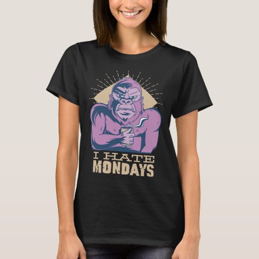 モーニングコーヒーモーニンググループ私は月曜日の仕事が嫌い Tシャツ (正面)