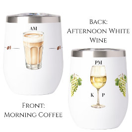 モーニングコーヒー夕べホワイトワインタイムタンブラー