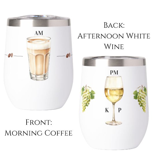 モーニングコーヒー夕べホワイトワインタイムタンブラー