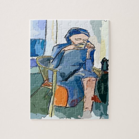 モーニングコーヒー、 ジグソーパズル (縦)