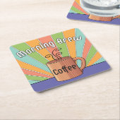 モーニングコーヒー スクエアペーパーコースター (アングル)