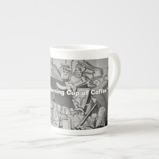 モーニングコーヒー ボーンチャイナマグカップ (正面右)