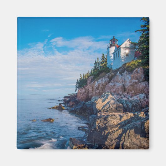 モーニングサンアットバスハーバーライトハウス マグネット (正面)