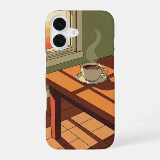 モーニングサンコーヒー iPhone 16ケース (裏面)