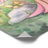 モーニングサンシャインフラワーフェアリーアートファンタジー ポスター (角)