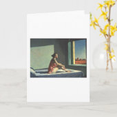 モーニングサン – エドワードホッパー カード (黄色い花)
