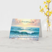 モーニングシースケープ悔やみや弔慰 カード (黄色い花)