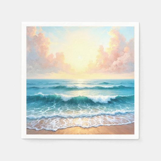 モーニングシースケープ スタンダードカクテルナプキン (正面)