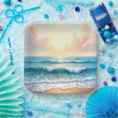 モーニングシースケープ ペーパープレート (パーティー)