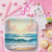 モーニングシースケープ ペーパープレート (パーティー)