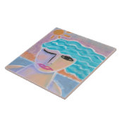 モーニングスカイオリジナル絵画抽象芸術 タイル (側面)