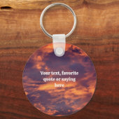 モーニングスカイ自然 パーソナライズされた キーホルダー (裏面)