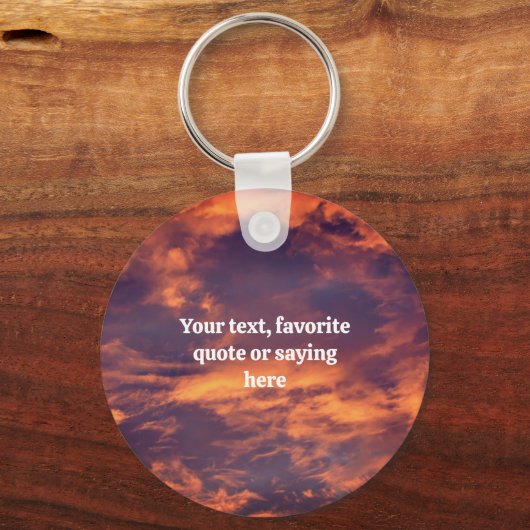 モーニングスカイ自然 パーソナライズされた キーホルダー (正面)