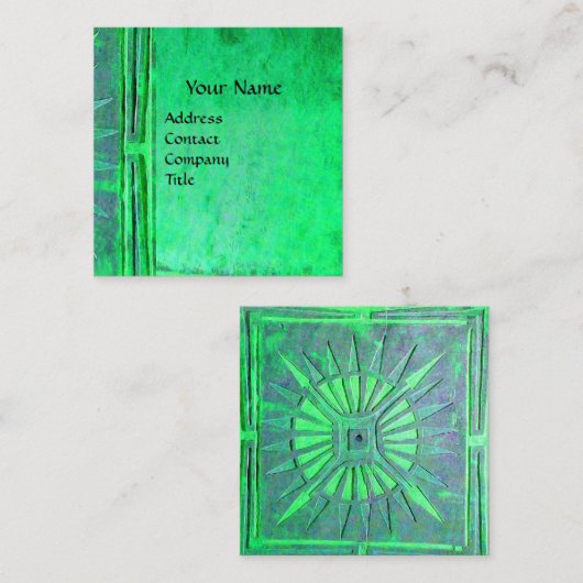 モーニングスターグリーン スクエア名刺 (正面/裏面)