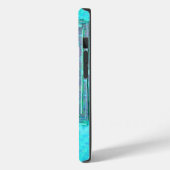 モーニングスターターコイズアクアブルーテアルモノグラム Case-Mate iPhoneケース (裏面 / 左)