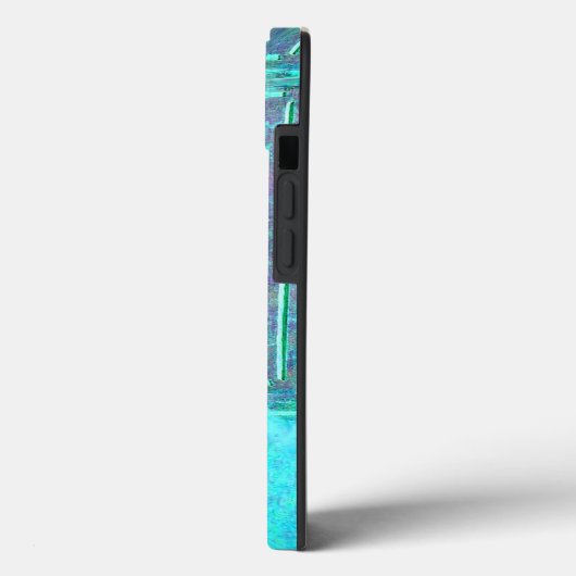 モーニングスターターコイズアクアブルー,ティール(緑がかった色),モノグラムC Case-Mate iPhoneケース (裏面 / 左)