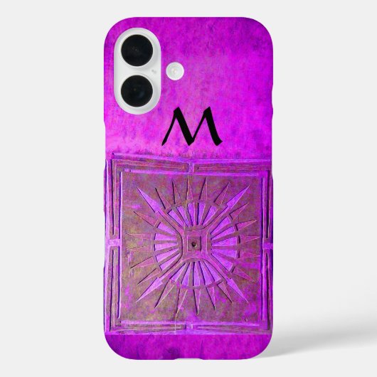 モーニングスターパープルブラックモノグラム Case-Mate iPhoneケース (裏面)