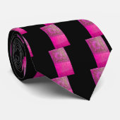 モーニングスターピンク,明るい赤紫色ブラック,モノグラム ネクタイ (ロール)