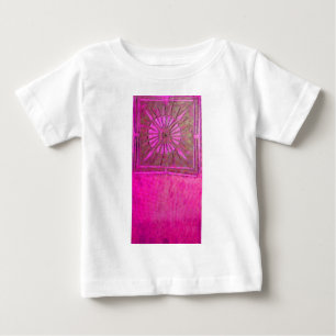 モーニングスターピンク,明るい赤紫色ブラック,モノグラム ベビーTシャツ