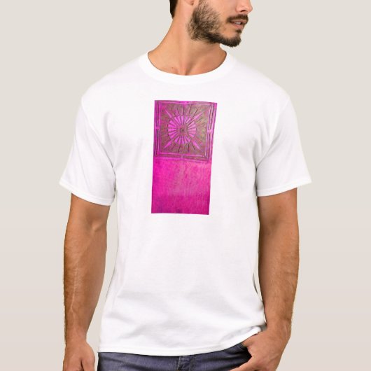 モーニングスターピンク,明るい赤紫色ブラック,モノグラム Tシャツ (正面)
