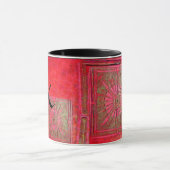モーニングスターポーニーレッドグリーンブラックモノグラム マグカップ (中央)