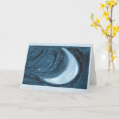 モーニングスター月のグリーティングカード カード (黄色い花)