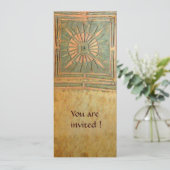 モーニングスター , アンティークな黄色と茶色と緑 招待状 (スタンド正面)