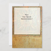 モーニングスター , アンティーク イエロー グリーン,ホワイト 招待状 (裏面)