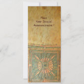 モーニングスター , アンティーク イエロー ブラウン グリーン 招待状 (裏面)