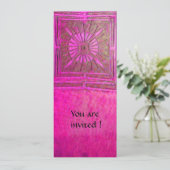 モーニングスター , アンティーク ピンク バイオレット 招待状 (スタンド正面)