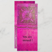 モーニングスター , アンティーク ピンク バイオレット 招待状 (正面/裏面)