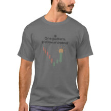 モーニングスター・パターン暗号資産＆株式トレーダーTシャツ