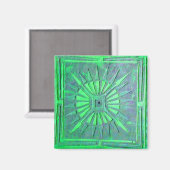 モーニングスター、ブルーグリーン マグネット (正面/裏面)