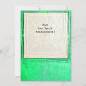 モーニングスター モノグラム , 明るいライトグリーン 招待状 (裏面)
